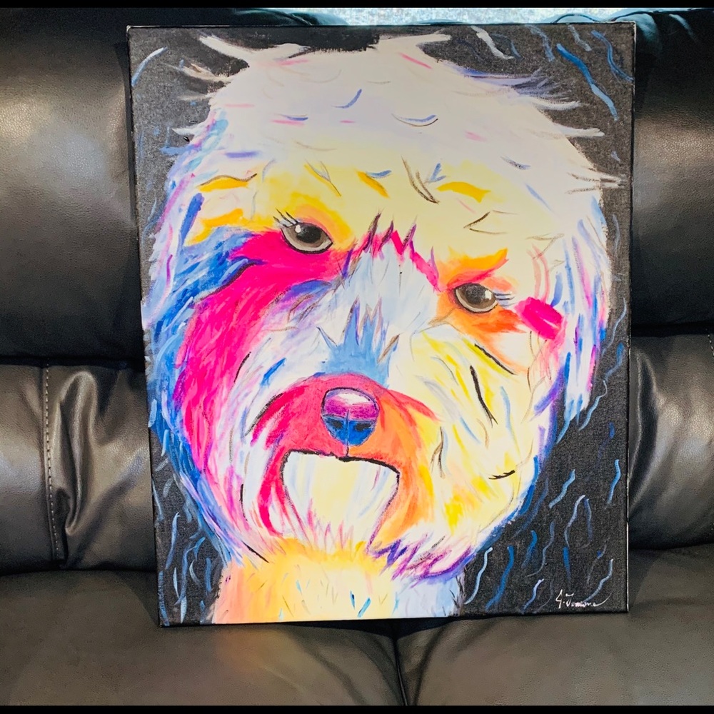 Will paint a fun picture of your fur baby.